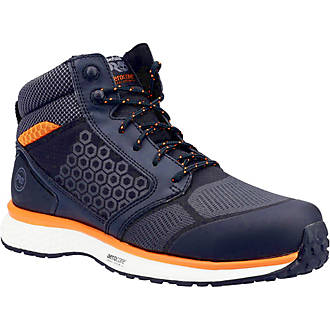 Image of Timberland Pro Reaxion Mid Metal Free Safety Trainer Boots Black/Orange Size 9 