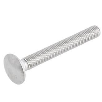 Image of Easyfix Threaded Coach Bolts A2 Stainless Steel M10 x 80mm 10 Pack 