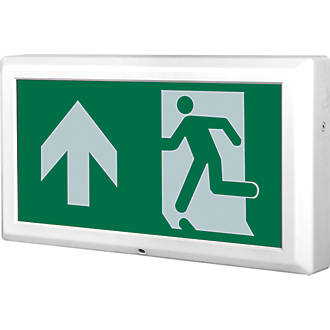 Image of Luceco Tempus Maintained Emergency LED Exit Box with Up Arrow 8W 100lm 
