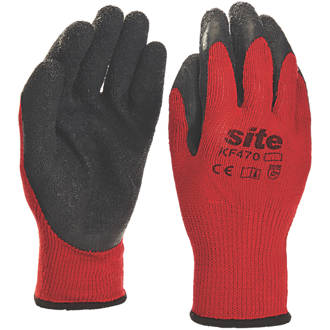 Image of Site 470 Latex Gripper Gloves Red / Black Large 