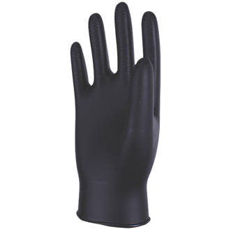 Image of UCI Maxim Nitrile Powder-Free Disposable Gloves Black Large 50 Pack 