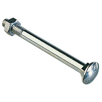 Image of Easyfix General Purpose Coach Bolts Carbon Steel Bright Zinc-Plated M8 x 130mm 50 Pack 