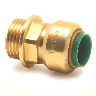 Image of Tectite Classic T3P Brass Push-Fit Equal Straight Male Connector 3/4" x 3/4" 