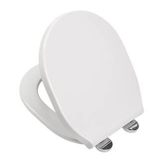 Image of Croydex Bolsena Soft-Close with Quick-Release Toilet Seat Thermoset Plastic White 