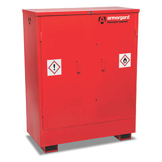 Image of Armorgard Flamstor Hazardous Storage Cabinet Red 1205mm x 580mm x 1555mm 