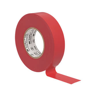 Image of 3M Temflex Insulating Tape Red 25m x 19mm 
