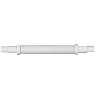 Image of Euroflo Push-Fit Flexible Waste Pipe Long White 40mm x 460-1500mm 