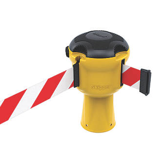 Image of Skipper SKIPPER01 Retractable Barrier with Red / White Tape Yellow 9m 