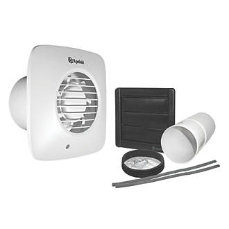 Image of Xpelair DX100TS 6.7W Bathroom Extractor Fan with Timer White 240V 
