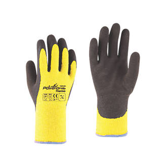 Image of Towa PowerGrab Thermo Thermal Grip Gloves Black / Yellow X Large 