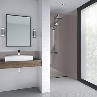 Image of Splashwall Bathroom Splashback Gloss Fawn 1200 x 2420 x 4mm 