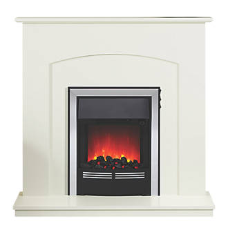 Image of Be Modern Bradshaw Electric Fireplace White 1070mm x 330mm x 1030mm 