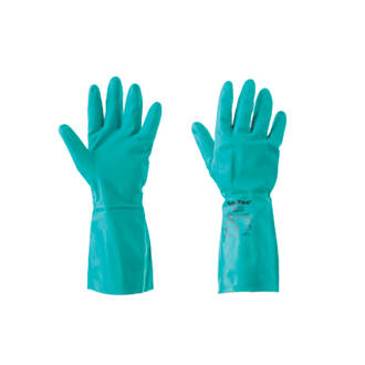 Image of Ansell Sol-Vex 37-675 Chemical-Resistant Gloves Blue Large 
