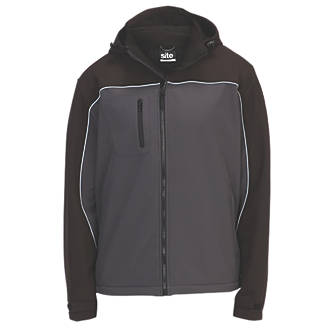 Image of Site Kardal Water-Resistant Softshell Jacket Black / Grey Large 52" Chest 
