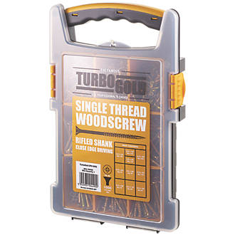 Image of TurboGold PZ Double Self-Countersunk Woodscrews Trade Grab Pack 1000 Pcs 