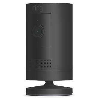 Image of Ring Stick Up Battery-Powered Black Wireless 1080p Indoor & Outdoor Round Smart Camera 
