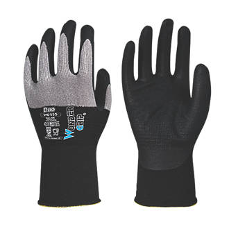 Image of Wonder Grip WG-555 DUO Protective Work Gloves Black / Grey X Large 