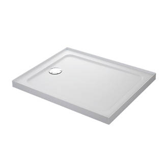 Image of Mira Flight Safe Rectangular Shower Tray with Upstands White 1200mm x 800mm x 40mm 