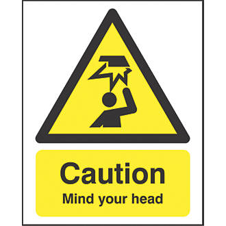 Image of "Caution Mind Your Head" Sign 210mm x 148mm 