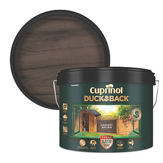 Image of Cuprinol Ducksback Shed & Fence Paint Harvest Brown 9Ltr 