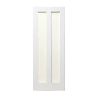 Image of 2-Clear Light Primed White Wooden Shaker Internal Door 1981mm x 686mm 