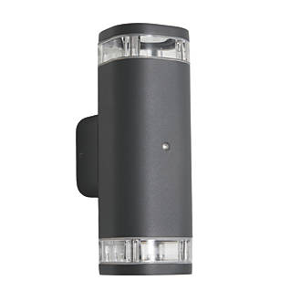 Image of Zinc EOS Outdoor Wall Light With Photocell Anthracite 