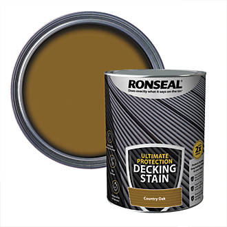 Image of Ronseal Ultimate Protection Decking Stain Country Oak 5Ltr 