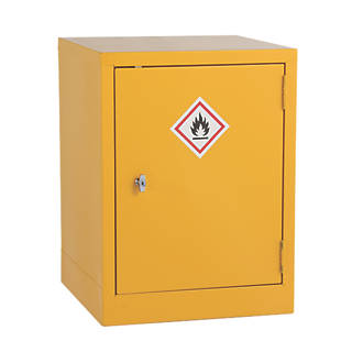 Image of 1-Shelf Hazardous Substance Cabinet Yellow 457mm x 457mm x 609mm 