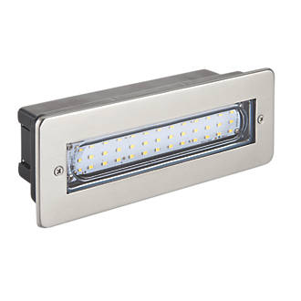 Image of Masterlite Outdoor LED Brick Light Brushed Stainless Steel 4.3W 280lm 
