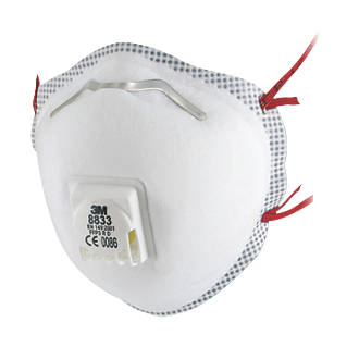 Image of 3M 8833SP Cup-Valved Respirators P3 5 Pack 