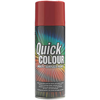 Image of Quick Colour Spray Paint Gloss Red 400ml 