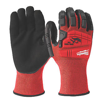 Image of Milwaukee Impact Cut Level 3 Gloves Red / Black X Large 