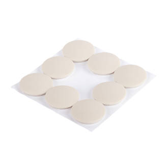 Image of Fix-O-Moll White Round Self-Adhesive Carpet Gliders 30mm x 30mm 8 Pack 