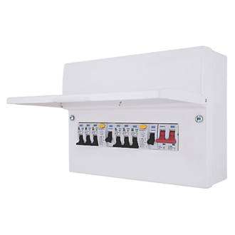 Image of British General Fortress 12-Module 6-Way Populated High Integrity Dual RCD Consumer Unit 