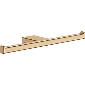 Image of Hansgrohe AddStoris Double Toilet Roll Holder Brushed Bronze 