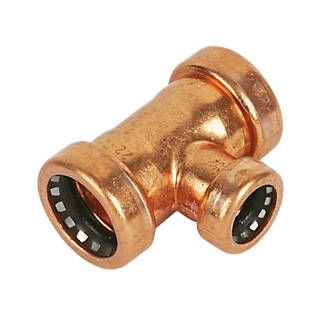 Image of Tectite Sprint Copper Push-Fit Reducing Tee 22 x 22 x 15mm 