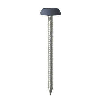 Image of Timco Polymer-Headed Nails Anthracite Grey Head A4 Stainless Steel Shank 2.1mm x 65mm 100 Pack 