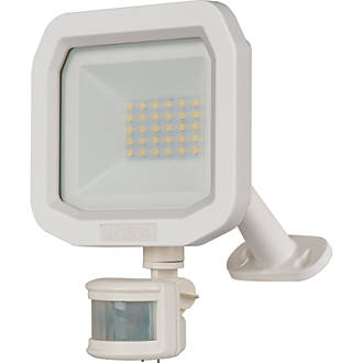 Image of Luceco Castra Outdoor LED Floodlight With PIR Sensor White 20W 2400lm 