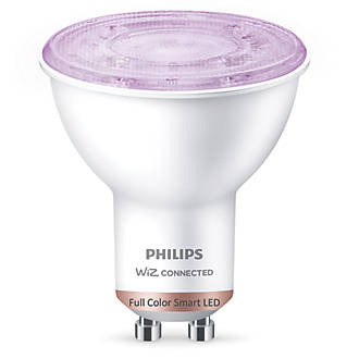 Image of Philips GU10 RGB & White LED Smart Light Bulb 4.7W 345lm 