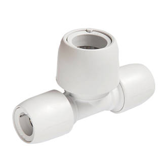 Image of Hep2O Plastic Push-Fit Reducing Tee 15mm x 15mm x 22mm 
