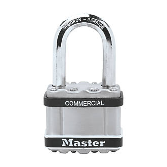 Image of Master Lock Excell Laminated Steel Weatherproof Long Shackle Padlock 51mm 