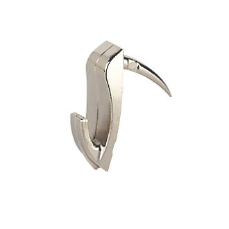 Image of Cobra WallBiter Hammer-In Picture Hook for Plasterboard & Wood Nickel 4 Pack 
