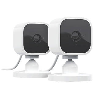Image of Blink Mini Mains-Powered White Wireless 1080p Indoor Square Smart Camera 2 Pack 