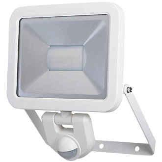 Image of LAP Weyburn Outdoor LED Floodlight With PIR Sensor White 30W 2400lm 