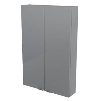 Image of Imandra Bathroom Cabinet Grey Gloss 600mm x 150mm x 900mm 