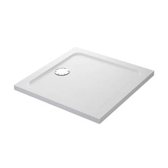 Image of Mira Flight Safe Square Shower Tray White 1000mm x 1000mm x 40mm 