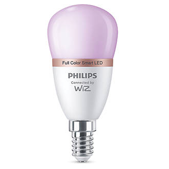 Image of Philips SES Globe RGB & White LED Smart Light Bulb 4.9W 470lm 