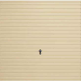 Image of Gliderol Horizontal 7' 6" x 6' 6" Non-Insulated Framed Steel Up & Over Garage Door Ivory 