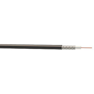 Image of Time RG6 Black 1-Core Round Coaxial Cable 50m Drum 