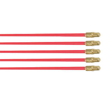 Image of Super Rod CR-RX5 5mm Flexible Red Cable Rods 5m 5 Pieces 